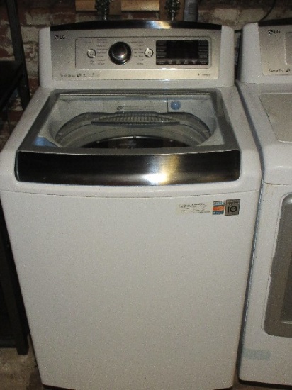 White LG Top Load Washing Machine HE Loaded w/ Features Inverter Direct Drive