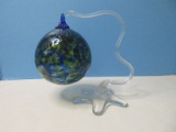 Splendid Hand Blown Studio Art Glass Translucent Ornament