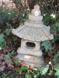 Traditional Concrete Oriental Pagoda Garden Ornament Figure