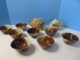 Pottery Collection Set - 8 Footed 4 1/2