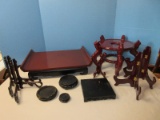 Group - Chinoiserie & Other Display Stands/Plate Stands