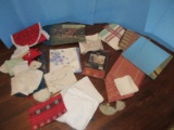 Group - Misc. Linen Napkins, Table Clothes, Runners, Centerpiece Table Mirror