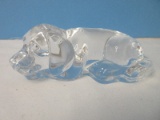 Princess House Lead Crystal Figural Dog Paperweight