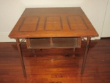 Cool Groovy Mid-Century Modern Drop Leaf Sewing Table w/ 2 Side Drawers