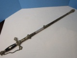 Rare Find Early Masonic Mason Fraternal Knights Templar Sword Sabre w/ Scabbard