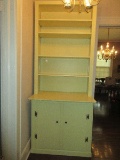 Painted Custom Built Adjustable Shelves Bookcase Base Cabinet w/ Interior shelf