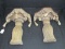 Pair - Tassel Design/Acanthus Molding Trim Gilted Wall Sconce/Shelves