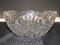 Wide Crystal Glass Wide Bowl Raised Saw Tooth Rim Fan Cut/Hob Cut Design