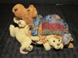 Boyds Bears & Friends The Bearstone Collection Nativity Series #2 Thatcher And Eden