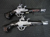 Pair - Duckling Pistols 1760 Avon Aftershave Bottles in Original Boxes
