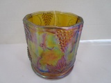 Indiana Iridescent Glass Grape Pattern Jar