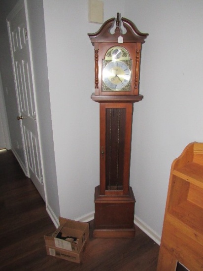 Awesome Vintage Cornwall Tempus Fugit Tall Mahogany Grandfather Clock