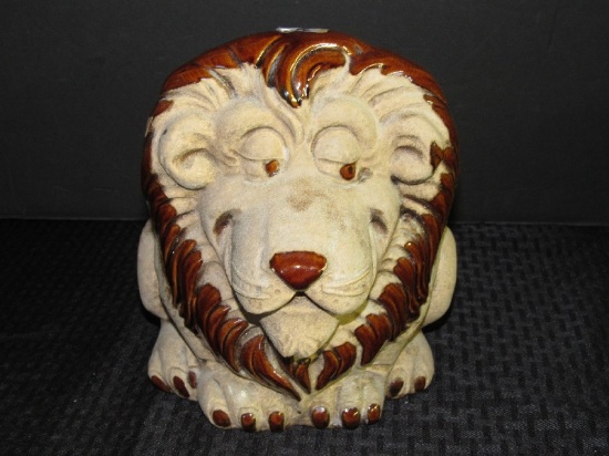 Pottery Lion Unfinished/Brown Glazed Pottery Planter