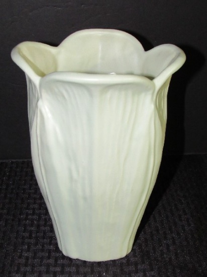 Tulip Design Green Tall Ceramic Planter Vase