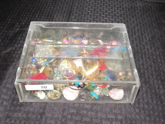 Misc. Costume Jewelry Lot - Ring, Brooches, Earrings, Bracelets, Etc.