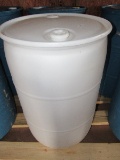 GRAIN Barrel -Large White Plastic 50 Gal Barrel