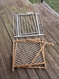 Wooden/White Metal Pet Gates