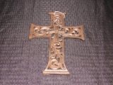 Cast Iron Scroll Design Wall Cross Décor