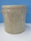 Pottery Stoneware #3 Gallon Storage Crock w/ Applied Lug Handles