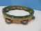Vintage Percussion Tambourine Green Band