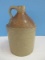 Vintage Stoneware Pottery Handled Moonshine Jug