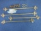 Group - 4 Acanthus Leaves Adjustable Size Curtain Rods, Mounting Brackets