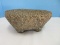 Primitive Style Granite Stone Ground Footed Mortar Bowl