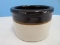 Robinson-Ransbottom Pottery Butter Crock Two Tone Brown Glaze