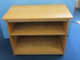 Simulated Wood Grain Cabinet w/ 2 Adjustable Shelves