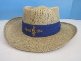 Scarce Find 1996 Olympic Games Atlanta Volunteer Uniform Straw Hat Hanes Band