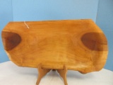 Artisan Signed S. Gambrell '98 Heart Pine Wooden Dough Bowl