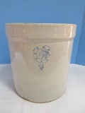 Louisville Pottery #3 Gallon Crock w/ Cobalt Native American & Star Stamp Mark