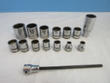 15 Snap-On Tool Standard/Metric 6/12 Point Sockets