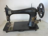 Vintage Black Cast Iron Sewing Machine