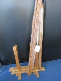 Group - Vintage Wooden Quilting Frame, Wooden Yard Sticks, Etc.