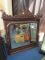 Antique Solid Wood Vanity Mirror, Twist Columns, Ornate Scroll Carved Top