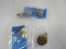 Pin Lot - Mack Truck Bulldog Pin, Napier Clip-On Earrings, Catholic Mary Pendant, Pin