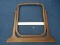 Wooden Adjustable Vanity Mirror Frame Curved Corners