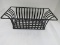 Black Metal Slat Center Stand Basket