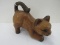 Carved Wooden Cat Shelf Décor
