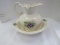 Grape Motif Design White Water Jug & Wash Bowl