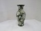 Green/White flower Hand Painted Urn Vase Gilted Motif