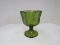 Vintage Emerald Glass Cup Grape/Leaf Motif
