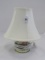 Glass Urn Design/Shell Inlay Desk Lamp w/ White Shade