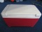 Red/White Igloo Cooler w/ Handles