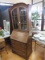 Maddox Colonial Mahogany Wood 2 Part Secretary Top 2 Doors Glass Panels