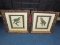 Pair - Parrots Picture Prints in Antique Brushed/Carved Wood Frames/Matt