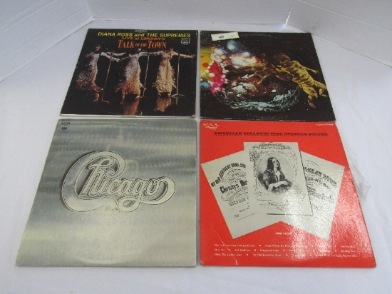 4 Vintage Vinyl Albums Santana, Diana Ross And The Supremes Talk of The Town