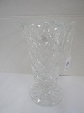 Waterford Crystal Clear Glass Tall Vase Diamond/Cross Cut Pattern