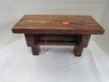 Wooden Side Shelf w/ Lower Towel Bar